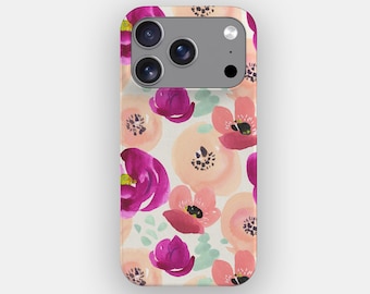 Bold Peace Pastel Floral Phone Case | for Samsung S26 Ultra, S25, S24, S23, iPhone 17 Pro Max, 16, 15, 14, Pixel 10 Pro, 9, 8