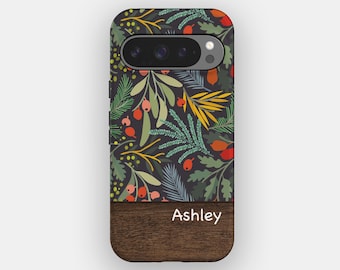 Telefoonhoesje met botanisch bloemenpatroon 'Autumn Stroll' voor Google Pixel 10, 9A, 9, 8, 7