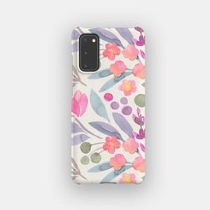 Colored Seeds Floral Phone Case | Soft Watercolour Tough Case | Fits Samsung Galaxy S25, S24 Ultra, S23, S22 Plus, S21, S20