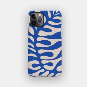 Blue Growth Phone Case - Bold Floral Abstract iPhone 16 Case | For iPhone 16, iPhone 15, iPhone 14, iPhone 13 - MagSafe Option