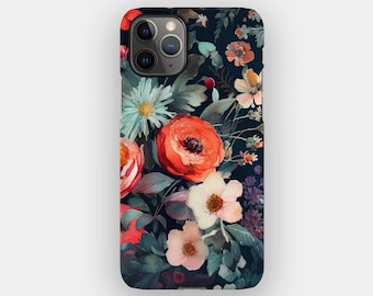 Table Bloom Floral Phone Case for Apple iPhone 17, 16, 15, 14. MagSafe Option