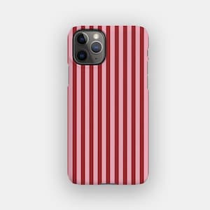 Coque de portable à rayures Cherry Lines pour Apple iPhone 17, 16, 15, 14. Option MagSafe