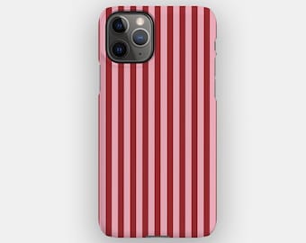Custodia per telefono a righe Cherry Lines per Apple iPhone 17, 16, 15, 14. Opzione MagSafe.