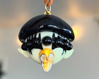 Hand-Sculpted Alien Boy Pendant Necklace – Oliver Tree Inspired Art Jewelry