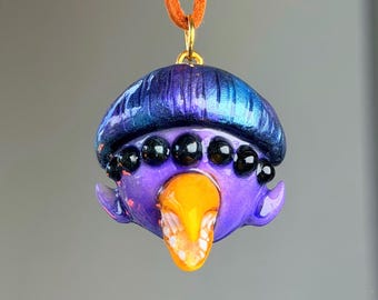 Hand-Sculpted Alien Boy Pendant Necklace – Oliver Tree Tribute Art Jewelry