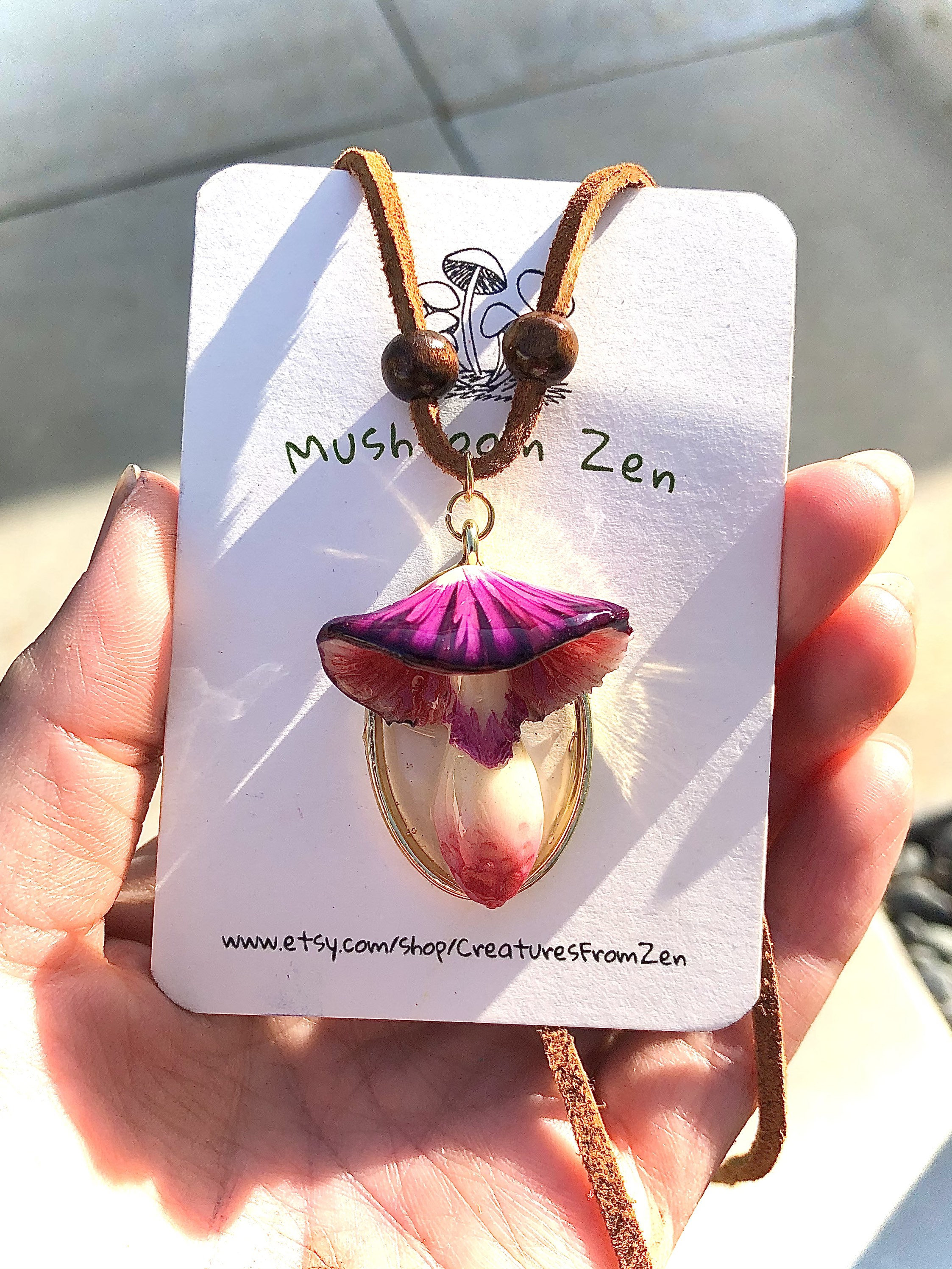 Mushroom zen signature Fairy cap 3D petite Glow in the dark Etsy