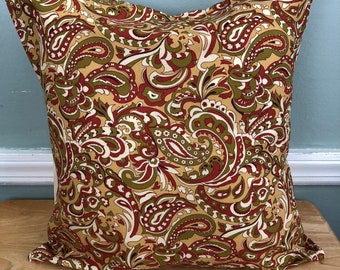retro paisley pillow cover