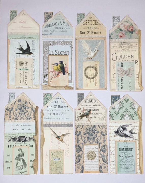 House Tags collection 2...Vintage Digital Junk Journal Kit, Printable Papers, Instant Download, Tags, Jpeg Files