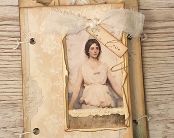 Angels Tag Book...Vintage Digital Junk Journal Kit, Printable Papers, Instant Download, Tag Book, Jpeg Files