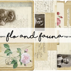 Faded Memories Vintage Junk Journal Printable Collection - Descarga digital instantánea - Jpeg - A4 - 300dpi - Diario/Medios mixtos Imprimibles