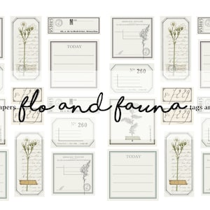 SimpleVintage Labels - Junk Journal Printable Collection - Instant Digital Download - Jpeg - A4 - 300dpi - Journal Printables