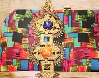 Vtg colorful clutch