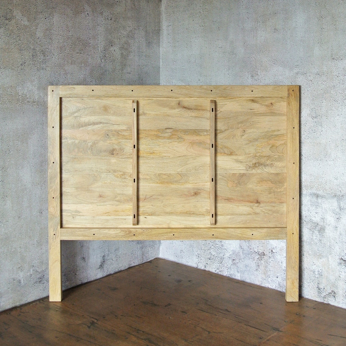Manor Carved Solid Mango Wood Headboard Etsy