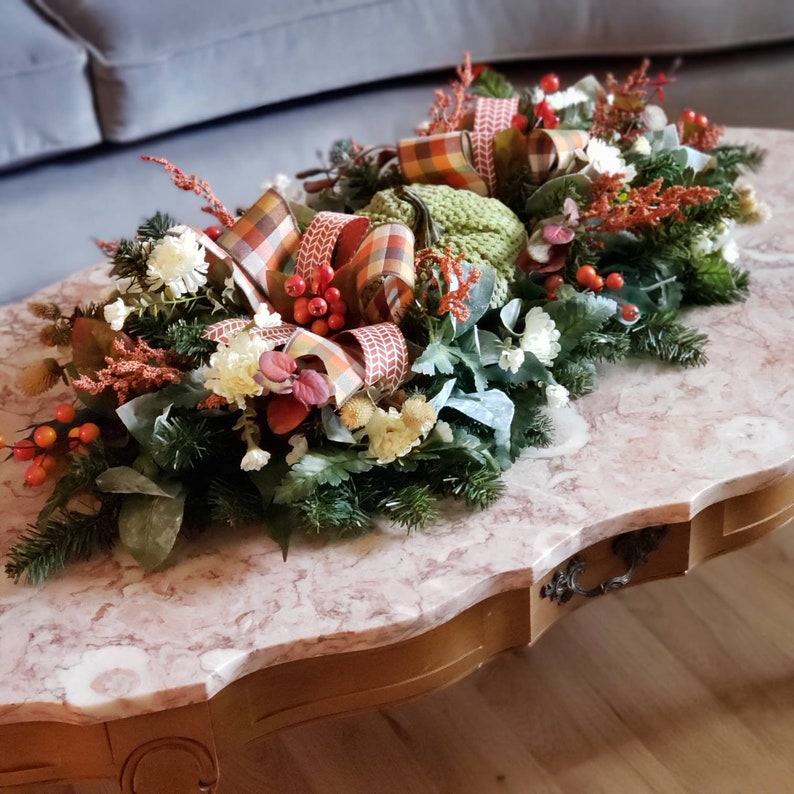 Fall Pumpkin Centerpiece Fall Table Decor Fall Centerpiece Etsy