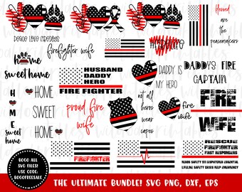 Firefighter Wife Svg Thin Red Line Make A Decal Cut File Etsy
