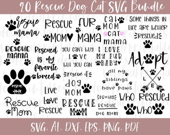 Dog Rescue Svg Etsy