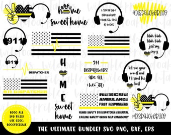 911 Dispatcher Svg Etsy