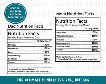 Download Dad Nutrition Facts Etsy