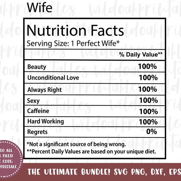 marriage nutrition facts labels svg, wife svg, wife nutrition facts label wifey nutrition facts label, wife svg, marriage svg