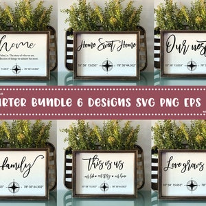 Coordinare GPS segni casa svg, segni casa digitale divertente svg, segni casa fai da te, casa dolce casa svg Latitudine e longitudine coordinate segno svg