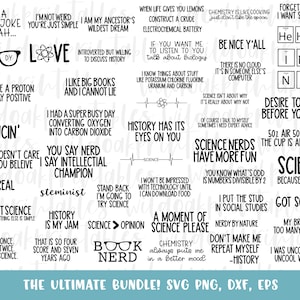science svg bundle, history svg bundle, nerdy svg bundle, chemistry svg, book nerd svg, reading svg, biology svg, school svg, teacher svg