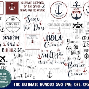 25 cruise svg bundel, grappige cruise svg-bestanden voor cricut, matroos svg, boot svg, varen svg, grappige papa cruise vakantie svgs bestanden, strand svg