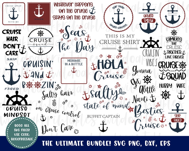 25 Cruise Svg Bundle Funny Cruise Svg Files for Cricut - Etsy