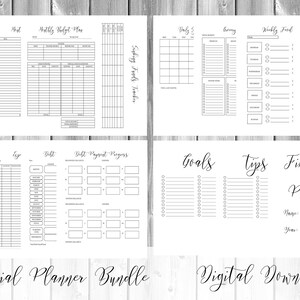 Financial Planner Bundle Printable, Budget Planner, Financial Digital Planner, Expense Tracker, Money Tracker, Sinking Funds,Savings Tracker image 2