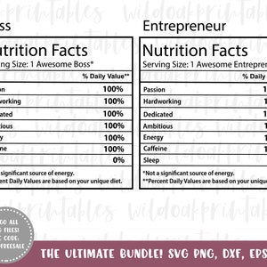 boss nutrition facts labels svg, entrepreneur svg, boss svg, entrepreneur nutrition facts labels, entrepreneur svg files, boss svg bundle