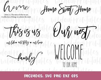 śmieszne znaki domowe svg, śmieszne cyfrowe znaki domowe svg, znaki domowe diy, słodki dom svg, pakiet rodzinny svg, znaki ścienne svg, png