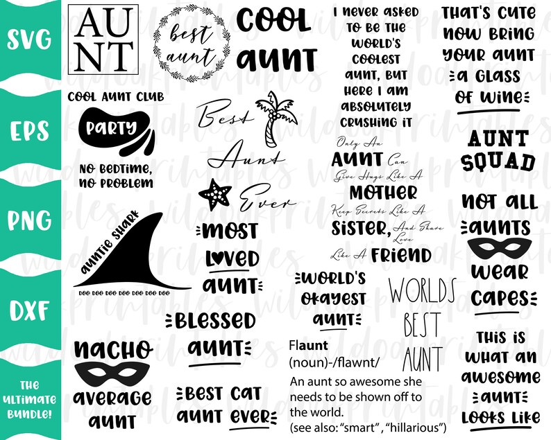 Download 60 DESIGNS ultimate aunt svg bundle auntie svg auntie svg ...