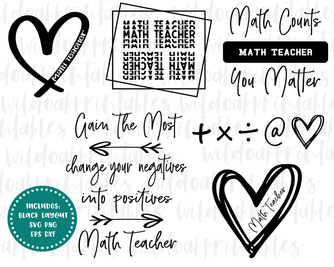 I Love Math Svg Math Teacher Svg Math Svg Bundle Teacher - Etsy Canada
