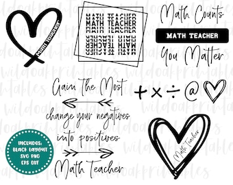 I love math svg, math teacher svg, math svg bundle, teacher math svg, teacher svg, algebra teacher svg, funny math teacher svgs