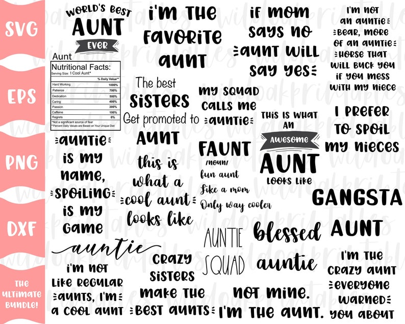 Download 60 DESIGNS ultimate aunt svg bundle auntie svg auntie svg | Etsy