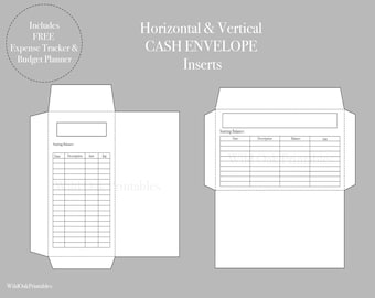 Cash Money Envelope Printable, Cash Envelope Wallet System, INSTANT DOWNLOAD Inclusief gratis maandelijks budgetplan & Expense Tracker