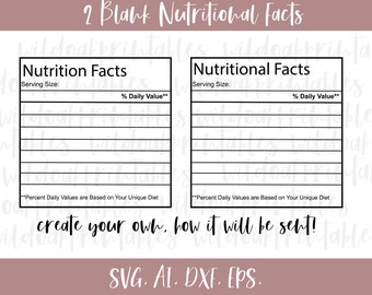 2 blank nutrition facts svg, nutrition facts label svg, funny svgs, teacher svg, nurse nutrition facts svg, nutrition facts funny labels svg