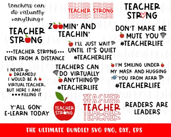 teacher virtual learning svg bundle, funny virtual teacher svg sayings teacher svg file, teacher strong svg, teacher svg quotes, teacher svg