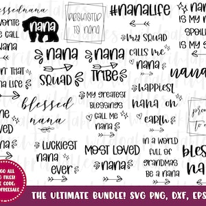 nana vie svg, nana svg, lot de nana svg, nana drôle svgs, béni nana svgs, baseball nana svgs, citations drôles de nana, nana svg énonciations Cricut