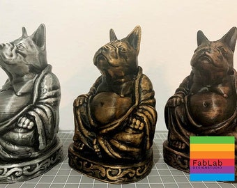 French Bulldog Buddha Figurine| Frenchie Sculpture | Buddha | Home Decor | 3D Printed | Bedroom | Home and Living | Work from Home | Dog