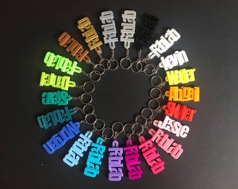 Personalised Keyring | Personalized Keychain | 3D Printed | Party Bag Fillers | School Bag | Book Bag Tag | Under 5 Dollars | Small Gifts