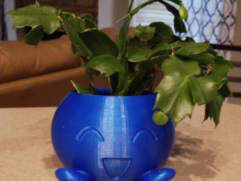 Oddish Planter Pokemon Planter Succulent Planter 3d-printed Apartment Decor Plant Pot Geek Gift Planter Plant Pot Cute image 3