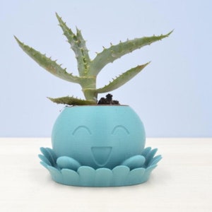 Oddish Planter Pokemon Planter Succulent Planter 3d-printed Apartment Decor Plant Pot Geek Gift Planter Plant Pot Cute image 1