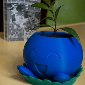 Oddish Planter Pokemon Planter Succulent Planter 3d-printed Apartment Decor Plant Pot Geek Gift Planter Plant Pot Cute image 6