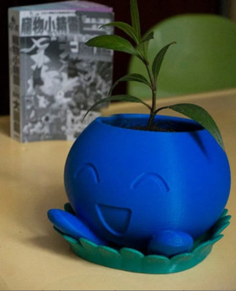 Oddish Planter Pokemon Planter Succulent Planter 3d-printed Apartment Decor Plant Pot Geek Gift Planter Plant Pot Cute image 6