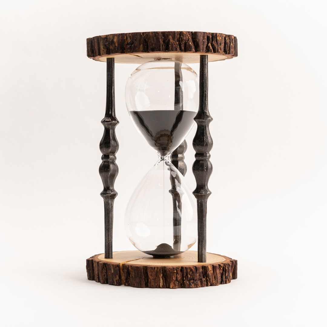 Reloj de arena de roble Live Edge Elegancia rústica para su