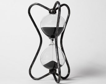 Wrought Iron Hourglass – Rustic Sand Timer, 15 or 30 Minute