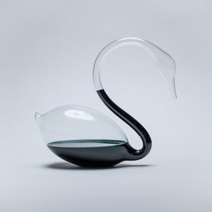Unique Black Swan Storm Glass - Hand Blown Glass Weather Predictor for Home or Office Décor, Handcrafted Black Swan Storm Glass