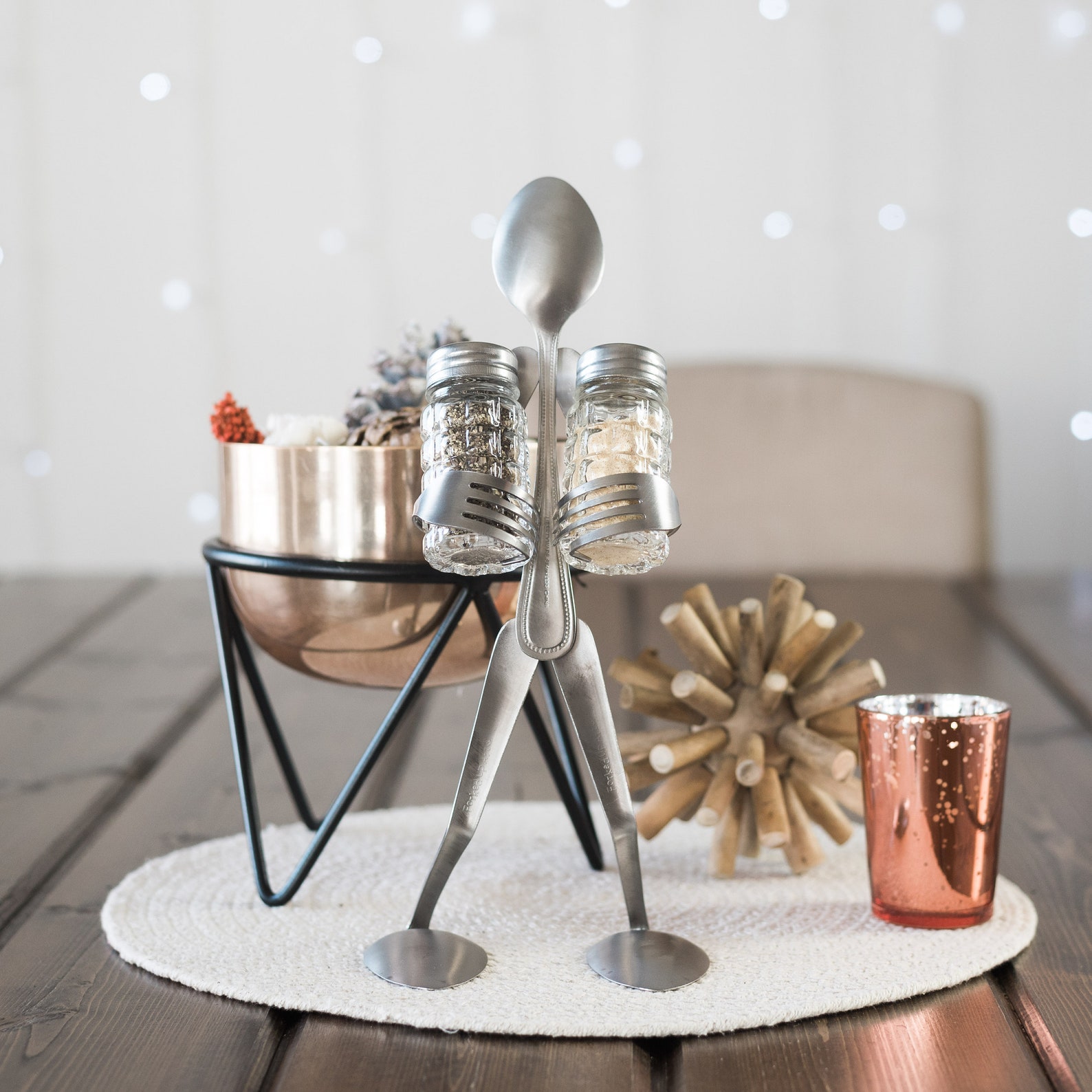 Christmas Giftssalt and Pepper Kitchen Table Decormetal Art Etsy