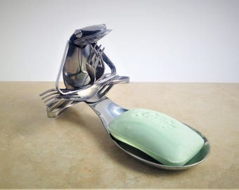 Frog Pose-Spoon Rest-Yoga Bathroom Decor-Zen Bath-Soap Display-Yoga Teacher Gift-Soap Gift-Soap Saver-Peace of Mind-Hippie-Bohemian Decor