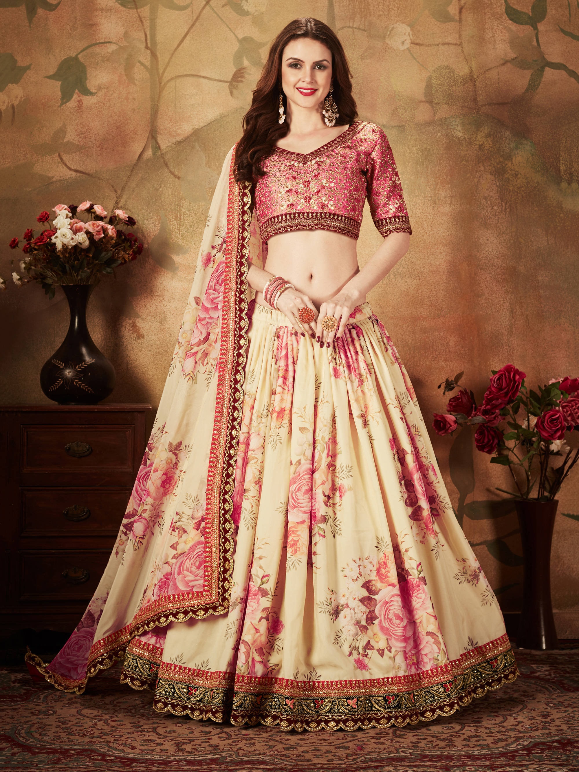 floral lehenga choli